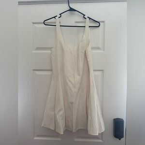 HYFVE Cream Midi A-Line Sleeveless Dress